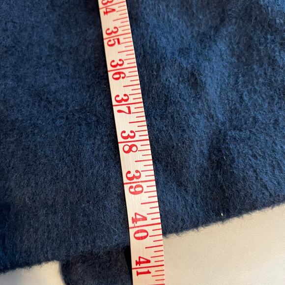 NEW TOPSHOP Manhattan Long Belted Wool Blend Coat Navy Front Size 6 - Picture 12 of 12